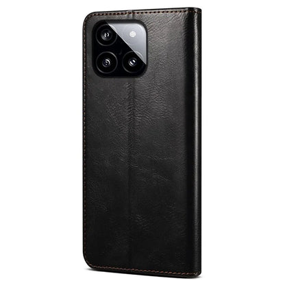 For Xiaomi Redmi K70 5G / K70 Pro 5G Leather Case Wallet Waxy Crazy Horse Texture Stand Cover