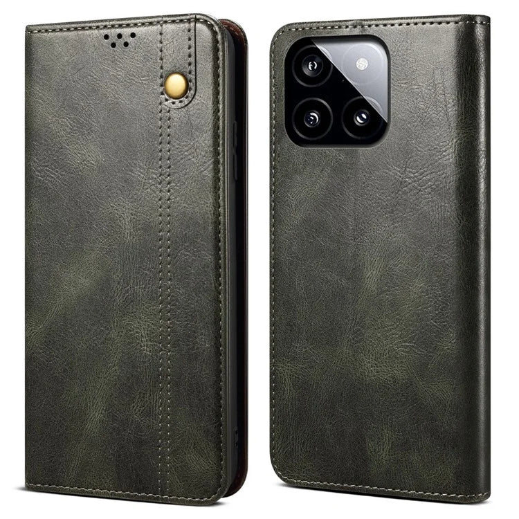 For Xiaomi Redmi K70 5G / K70 Pro 5G Leather Case Wallet Waxy Crazy Horse Texture Stand Cover