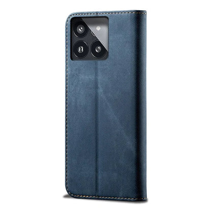 For Xiaomi Redmi K70 5G / K70 Pro 5G Case Cover Jeans Cloth Texture PU Leather Wallet Cover Stand