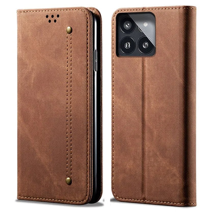 For Xiaomi Redmi K70 5G / K70 Pro 5G Case Cover Jeans Cloth Texture PU Leather Wallet Cover Stand