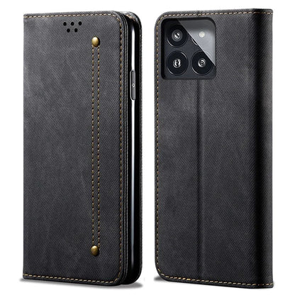 For Xiaomi Redmi K70 5G / K70 Pro 5G Case Cover Jeans Cloth Texture PU Leather Wallet Cover Stand