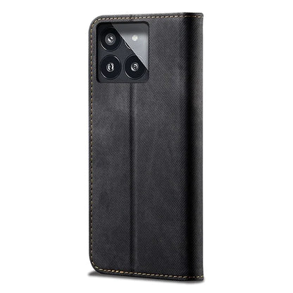 For Xiaomi Redmi K70 5G / K70 Pro 5G Case Cover Jeans Cloth Texture PU Leather Wallet Cover Stand