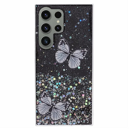 AW Series For Samsung Galaxy S23 Ultra Case TPU+PVC Epoxy Back Cover with Big Rear Lens Hole