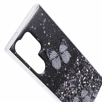 AW Series For Samsung Galaxy S23 Ultra Case TPU+PVC Epoxy Back Cover with Big Rear Lens Hole