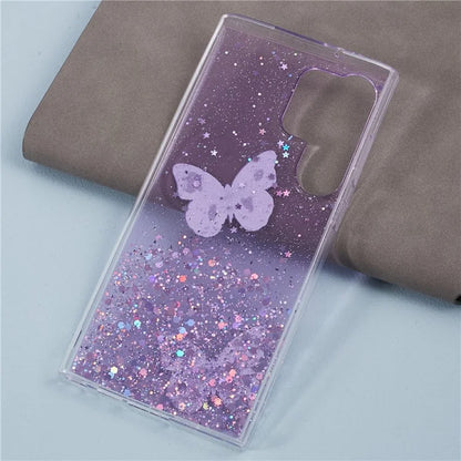 AW Series For Samsung Galaxy S23 Ultra Case TPU+PVC Epoxy Back Cover with Big Rear Lens Hole