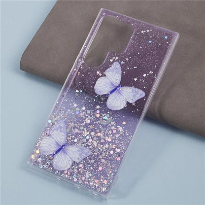 AW Series For Samsung Galaxy S23 Ultra Case TPU+PVC Epoxy Back Cover with Big Rear Lens Hole