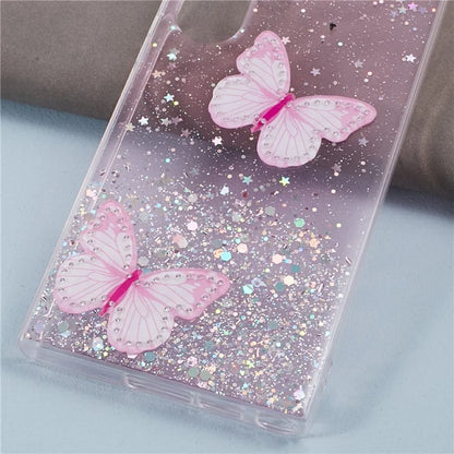 AW Series For Samsung Galaxy S23 Ultra Case TPU+PVC Epoxy Back Cover with Big Rear Lens Hole