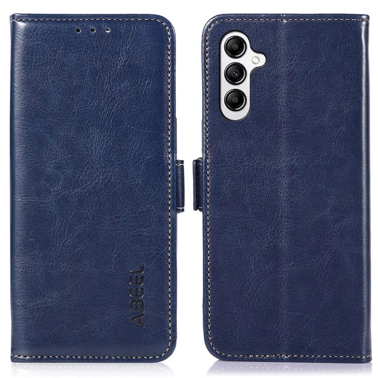 ABEEL For Samsung Galaxy A35 5G Magnetic Phone Case Crazy Horse Texture PU Leather Wallet Cover