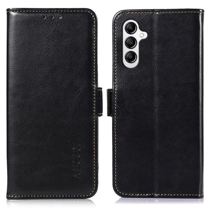 ABEEL For Samsung Galaxy A35 5G Magnetic Phone Case Crazy Horse Texture PU Leather Wallet Cover