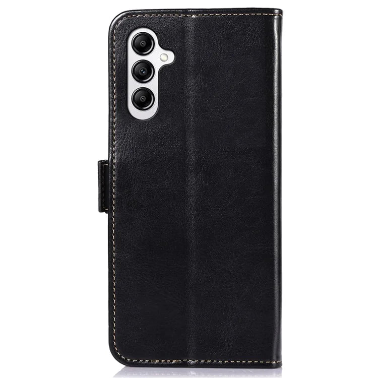 ABEEL For Samsung Galaxy A35 5G Magnetic Phone Case Crazy Horse Texture PU Leather Wallet Cover
