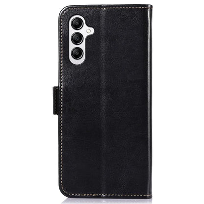 ABEEL For Samsung Galaxy A35 5G Magnetic Phone Case Crazy Horse Texture PU Leather Wallet Cover