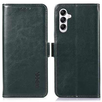ABEEL For Samsung Galaxy A35 5G Magnetic Phone Case Crazy Horse Texture PU Leather Wallet Cover