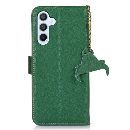 For Samsung Galaxy A35 5G Leather Case RFID Blocking Genuine Cow Phone Cover