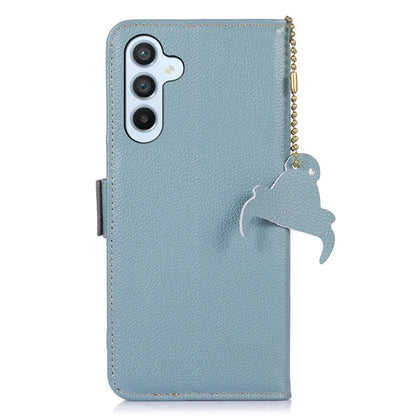 For Samsung Galaxy A35 5G Leather Case RFID Blocking Genuine Cow Phone Cover