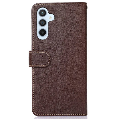 KHAZNEH For Samsung Galaxy A35 5G Folio Cover RFID Blocking Leather Phone Case