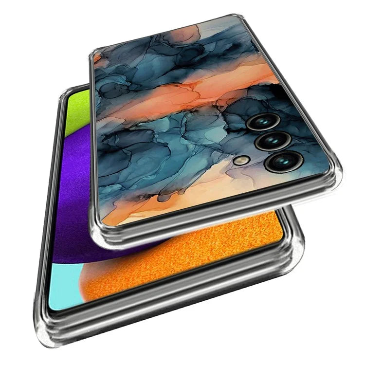 For Samsung Galaxy A15 4G TPU Case IMD Abstract Marble Mobile Phone Cover