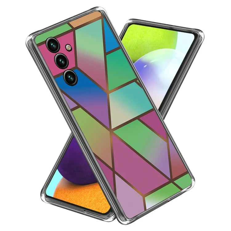 For Samsung Galaxy A15 4G TPU Case IMD Abstract Marble Mobile Phone Cover