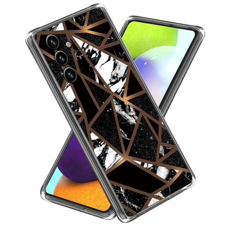 For Samsung Galaxy A15 4G TPU Case IMD Abstract Marble Mobile Phone Cover