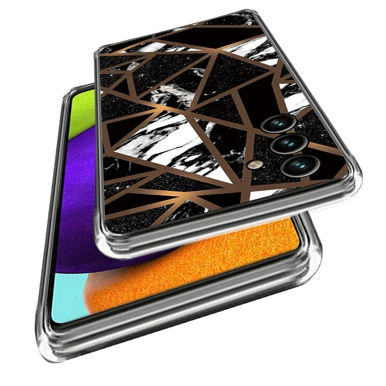 For Samsung Galaxy A15 4G TPU Case IMD Abstract Marble Mobile Phone Cover