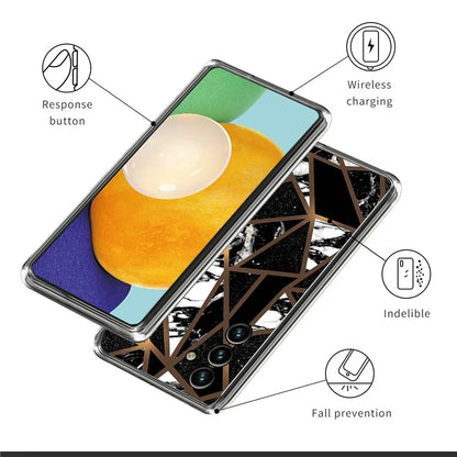 For Samsung Galaxy A15 4G TPU Case IMD Abstract Marble Mobile Phone Cover