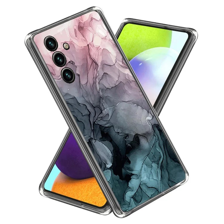 For Samsung Galaxy A15 4G TPU Case IMD Abstract Marble Mobile Phone Cover
