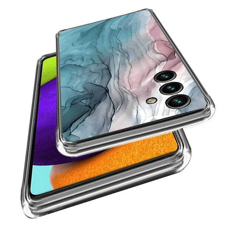 For Samsung Galaxy A15 4G TPU Case IMD Abstract Marble Mobile Phone Cover