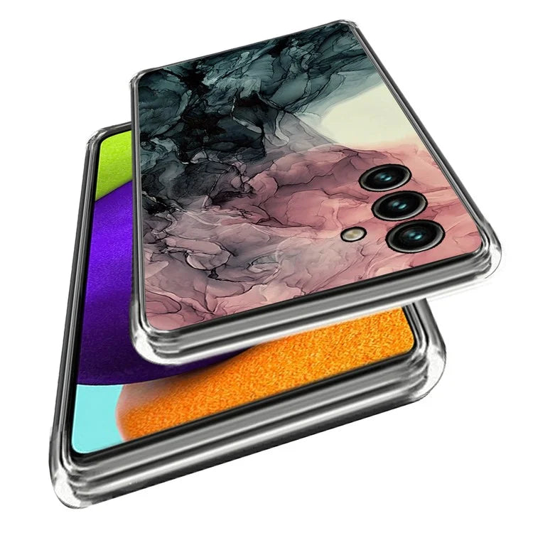 For Samsung Galaxy A15 4G TPU Case IMD Abstract Marble Mobile Phone Cover