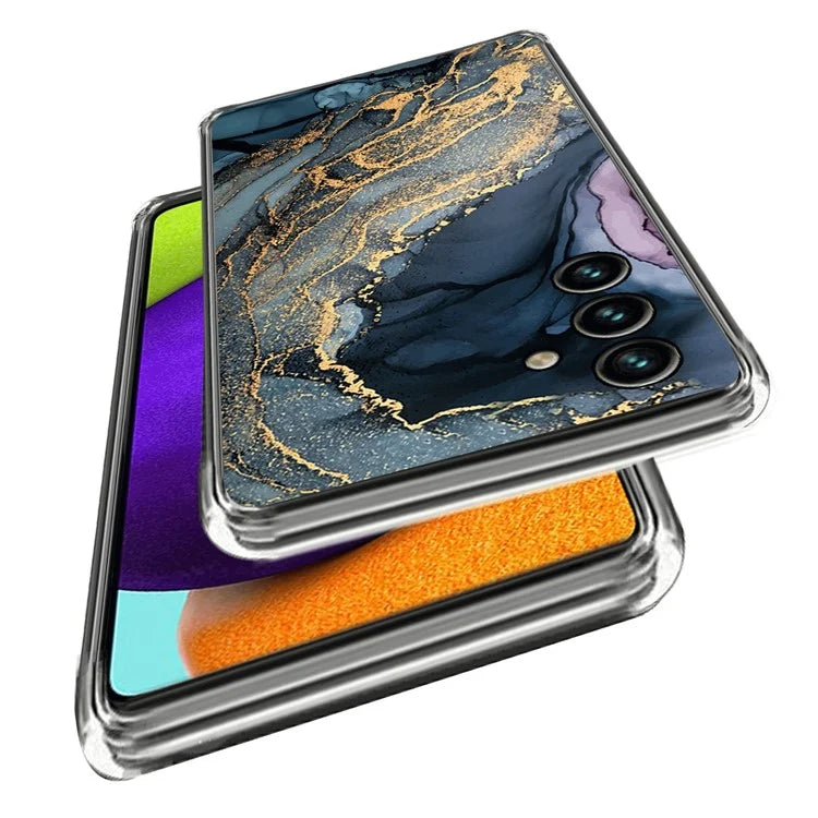 For Samsung Galaxy A15 4G TPU Case IMD Abstract Marble Mobile Phone Cover