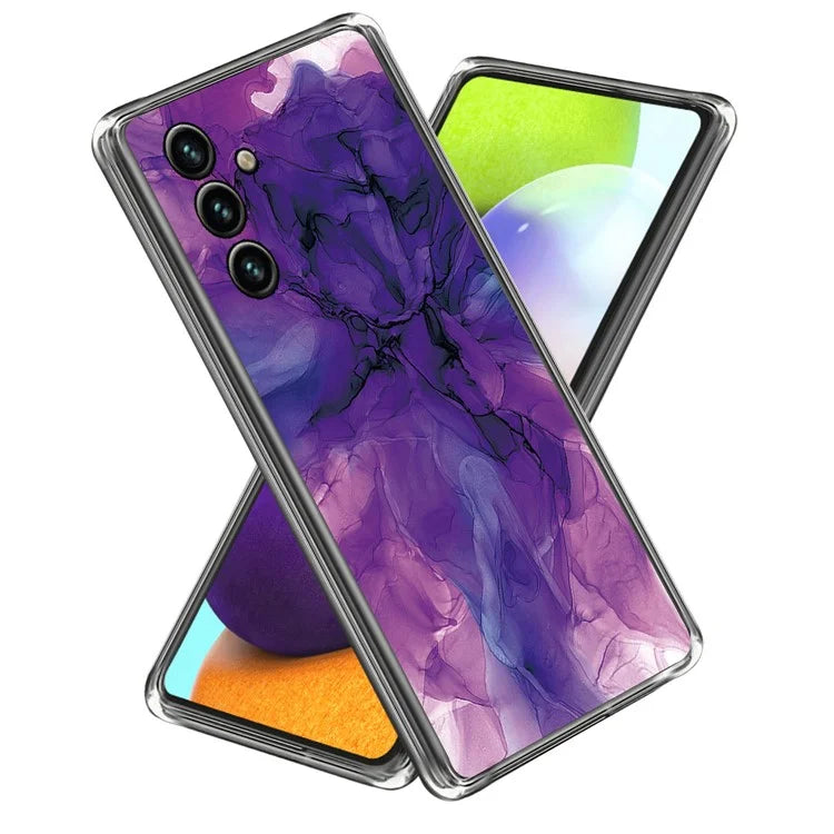 For Samsung Galaxy A15 4G TPU Case IMD Abstract Marble Mobile Phone Cover