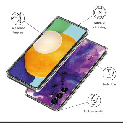 For Samsung Galaxy A15 4G TPU Case IMD Abstract Marble Mobile Phone Cover
