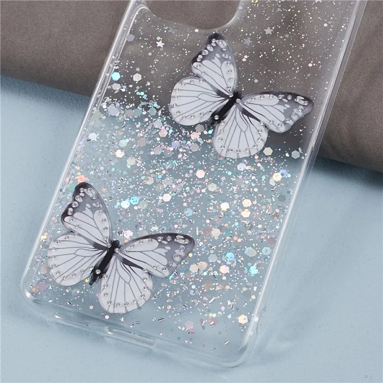 AW Series TPU+PVC Case for Samsung Galaxy A33 5G Shell Butterfly Decor Big Rear Lens Hole Cover