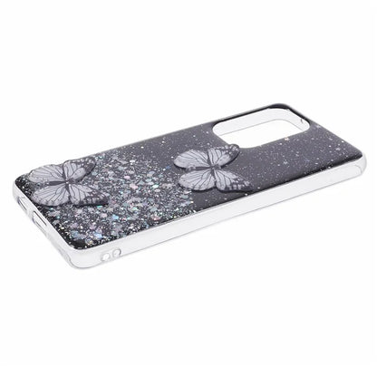 AW Series TPU+PVC Case for Samsung Galaxy A33 5G Shell Butterfly Decor Big Rear Lens Hole Cover
