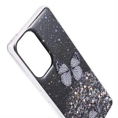 AW Series TPU+PVC Case for Samsung Galaxy A33 5G Shell Butterfly Decor Big Rear Lens Hole Cover