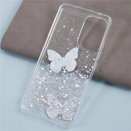 AW Series For Samsung Galaxy A32 4G (EU Version) Sparkle Epoxy Case TPU+PVC Big Rear Lens Hole Phone Cover