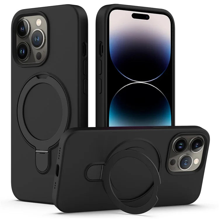 For iPhone 14 Pro Max Kickstand Case PC + Silicone Cover Compatible with MagSafe