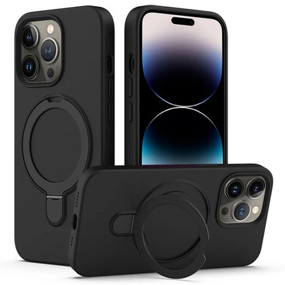 For iPhone 14 Pro Max Kickstand Case PC + Silicone Cover Compatible with MagSafe