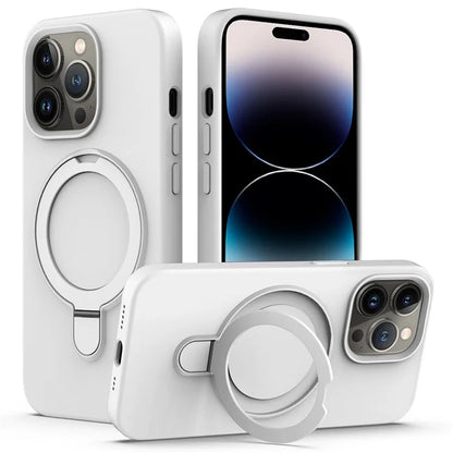 For iPhone 14 Pro Max Kickstand Case PC + Silicone Cover Compatible with MagSafe