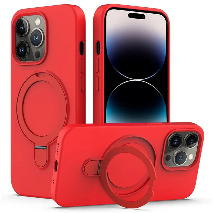 For iPhone 14 Pro Max Kickstand Case PC + Silicone Cover Compatible with MagSafe