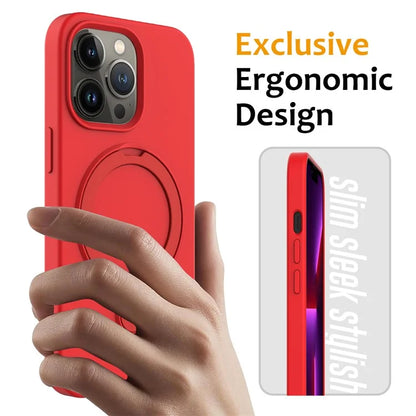 For iPhone 14 Pro Max Kickstand Case PC + Silicone Cover Compatible with MagSafe