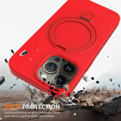 For iPhone 14 Pro Max Kickstand Case PC + Silicone Cover Compatible with MagSafe