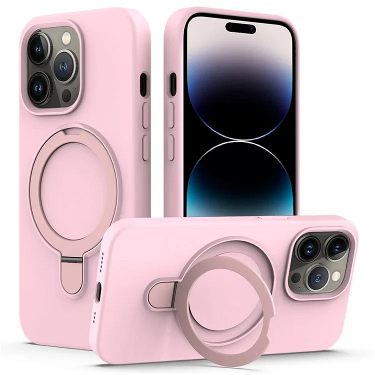 For iPhone 14 Pro Max Kickstand Case PC + Silicone Cover Compatible with MagSafe