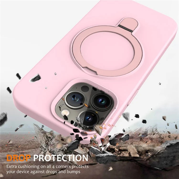 For iPhone 14 Pro Max Kickstand Case PC + Silicone Cover Compatible with MagSafe