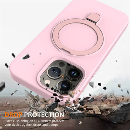 For iPhone 14 Pro Max Kickstand Case PC + Silicone Cover Compatible with MagSafe