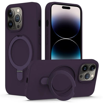 For iPhone 14 Pro Max Kickstand Case PC + Silicone Cover Compatible with MagSafe