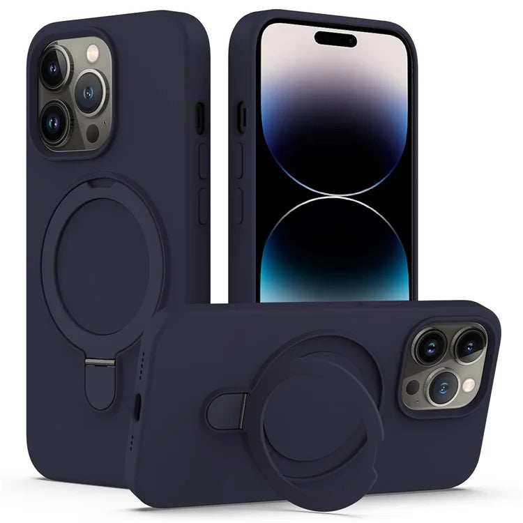 For iPhone 14 Pro Max Kickstand Case PC + Silicone Cover Compatible with MagSafe