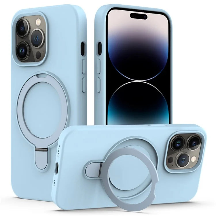 For iPhone 14 Pro Max Kickstand Case PC + Silicone Cover Compatible with MagSafe