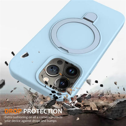 For iPhone 14 Pro Max Kickstand Case PC + Silicone Cover Compatible with MagSafe