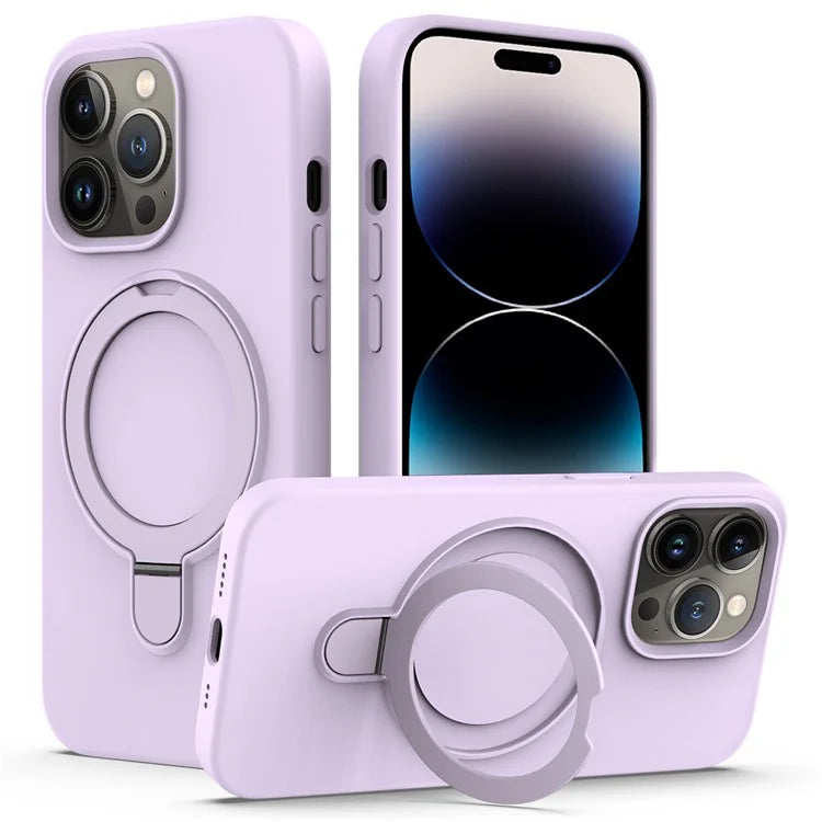 For iPhone 14 Pro Max Kickstand Case PC + Silicone Cover Compatible with MagSafe