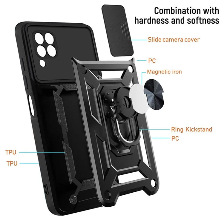 For Xiaomi Redmi Note 11 4G (MediaTek) / Redmi 10 4G (2021) / Redmi 10 2022 4G Case Kickstand Phone Cover