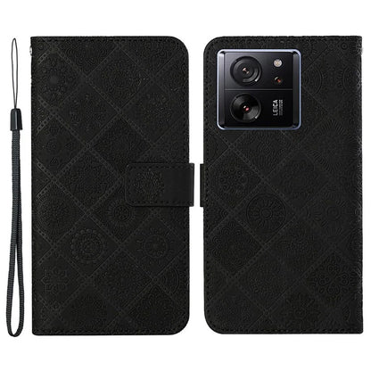 For Xiaomi 13T / 13T Pro / Redmi K60 Ultra Case Wallet Stand Imprinted Leather Phone Cover